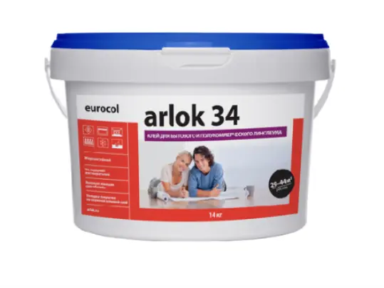 Клей Arlok 34 (4 кг) 320-480 г/м2, для бытового линолеума