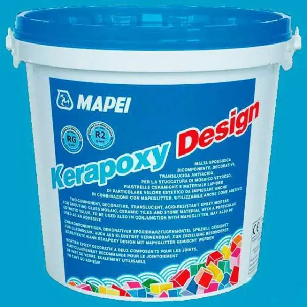Эпоксидная затирка Mapei Kerapoxy Design №173(ex730) Синий океан 3 кг.
