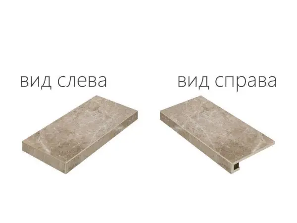 Керамогранит Italon Элит Грэй Ступень Угловая Правая (Натуральная и реттифицированная, 33x60)